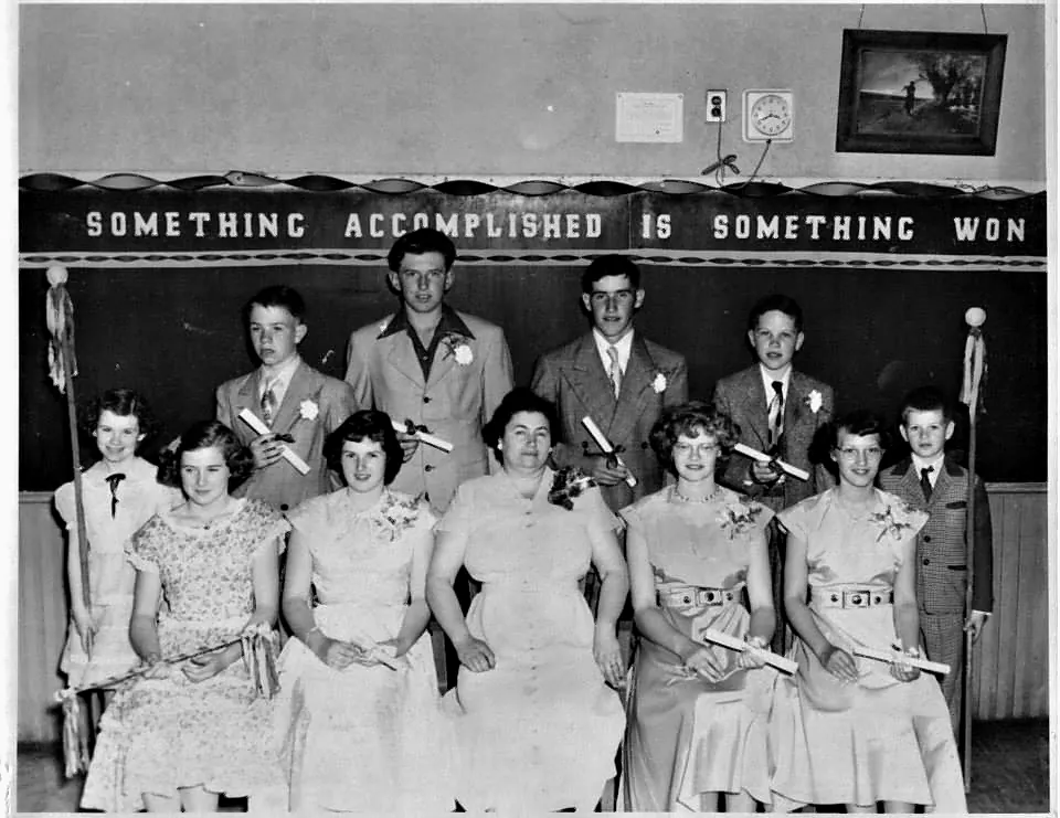 Graduating class of 1949, East Vassalboro Grammar School, Vassalboro, Maine