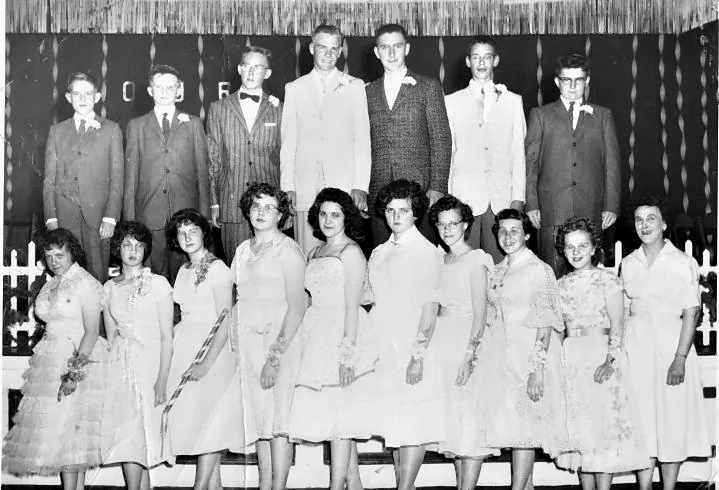 Graduating class of 1960, East Vassalboro School, Vassalboro, Maine