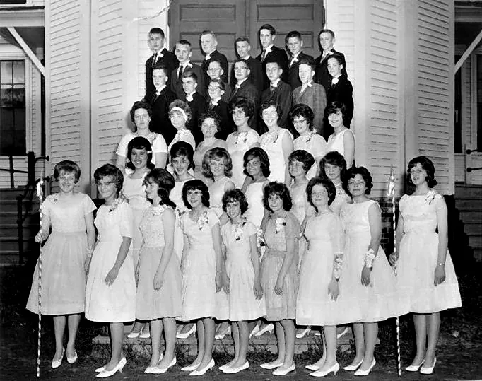 Graduating class of 1964, East Vassalboro School, Vassalboro, Maine