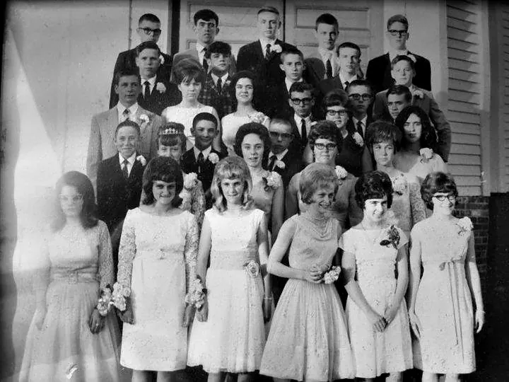 Graduating class of 1966, East Vassalboro School, Vassalboro, Maine