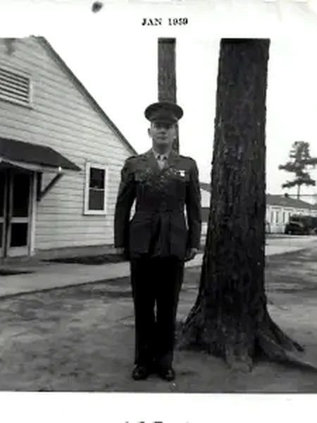 Portrait of an unidentified Vassalboro veteran, January 1959