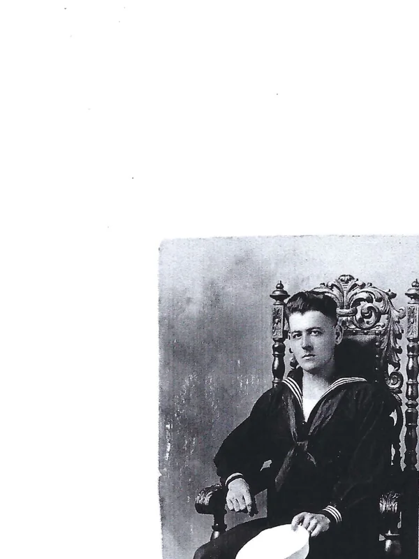 Postcard photo of Hugh Brown in his Navy uniform